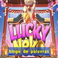 bingo de palavras 3 ano