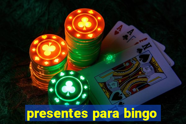 presentes para bingo