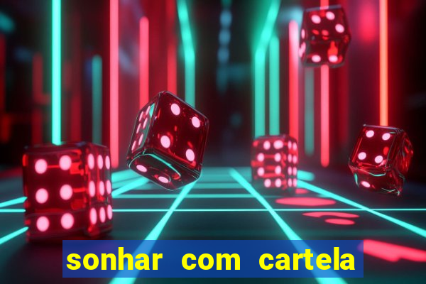 sonhar com cartela de bingo