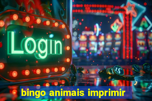 bingo animais imprimir