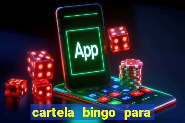 cartela bingo para cha de cozinha imprimir gratis