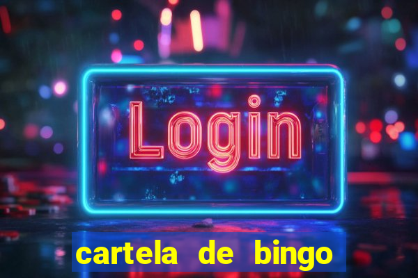 cartela de bingo pra imprimir