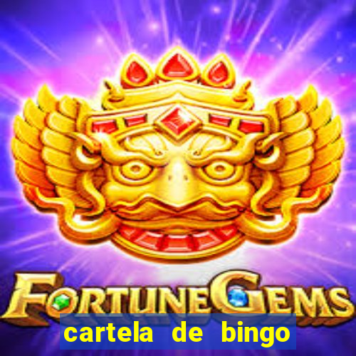 cartela de bingo pra imprimir