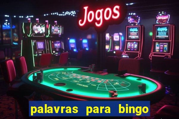 palavras para bingo cha de bebe