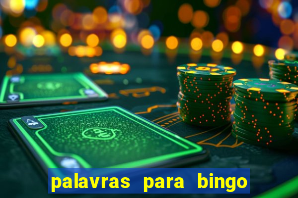 palavras para bingo cha de bebe