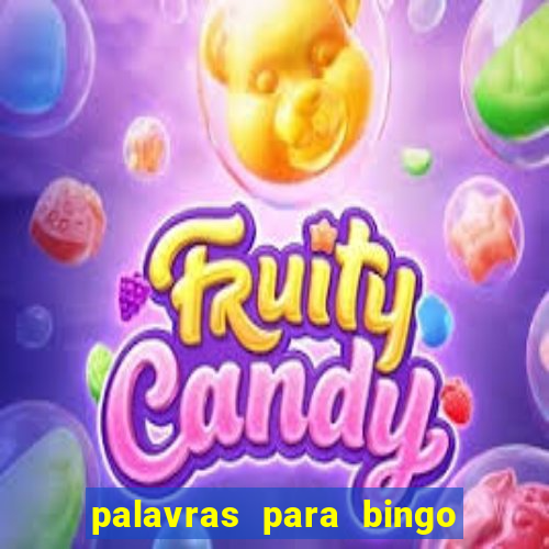 palavras para bingo cha de bebe