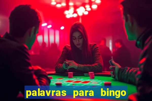 palavras para bingo cha de bebe