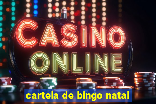 cartela de bingo natal