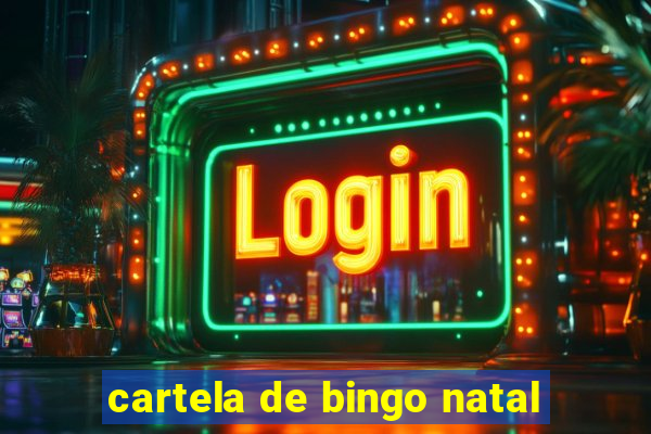 cartela de bingo natal