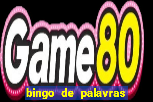 bingo de palavras 3 ano