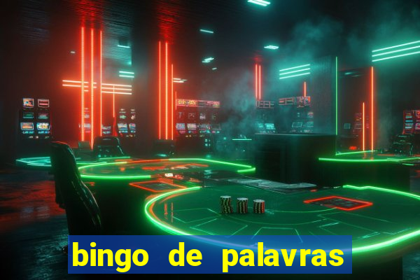 bingo de palavras 3 ano