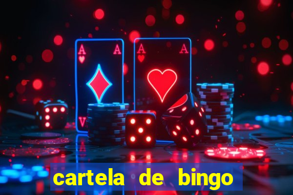 cartela de bingo cha de panela