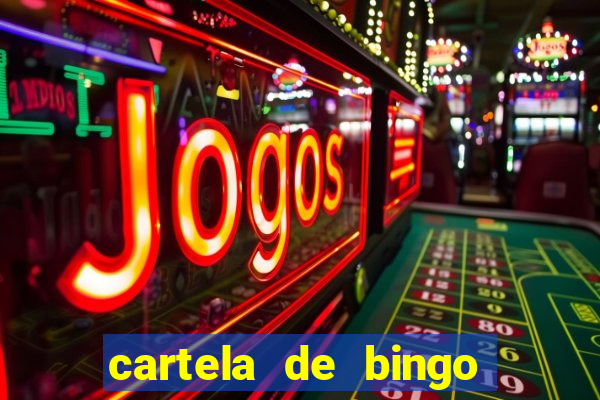 cartela de bingo cha de panela