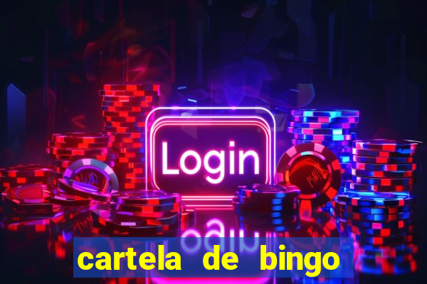 cartela de bingo cha de bebe